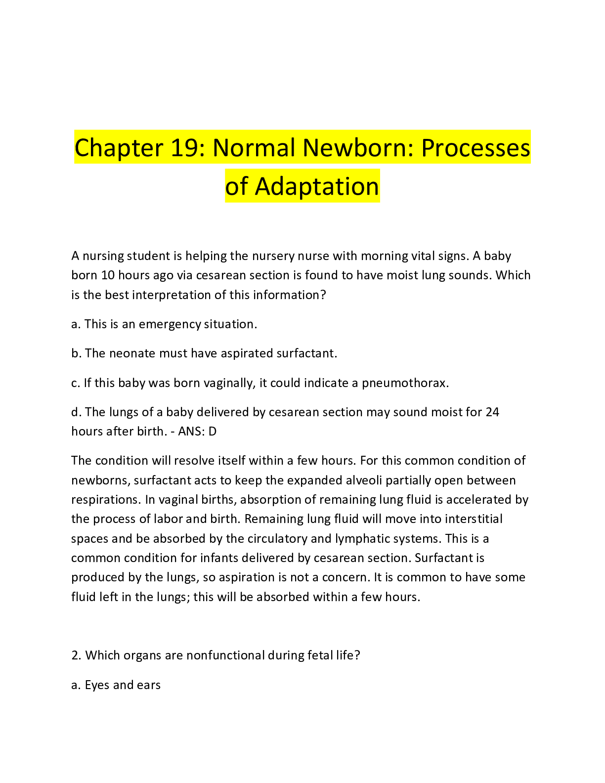 Preview image for Test Bank Postoperative Care Lewis: Medical-Surgical Nursing, 10th Edition,100% CORRECT